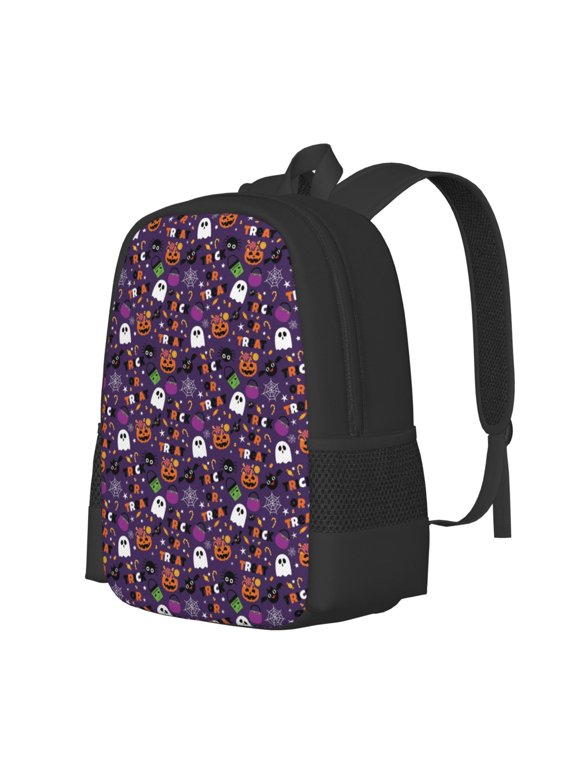 Halloween Sweet Candy Print Large Capacity Backpack,Travel Backpack,Laptop Bag,College School Rucksack Bag,for School, Travel & Outdoor Activities