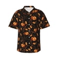 thumbnail image 1 of Fuzoiu Halloween With Pumpkins Print Hawaiian Shirt for Men, Summer Beach Casual Short Sleeve Button Down Shirts, Men’s Beach Summer Shirts with Pocket,XX-Large, 1 of 7