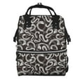 thumbnail image 1 of Fuzoiu Hand Drawn Snake Print Diaper Bag Backpack,Baby Essentials Travel Tote,Multi function Waterproof Diaper Bag, Travel Essentials Baby Bag - Unisex, 1 of 6