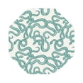 thumbnail image 1 of Fuzoiu Hand Drawn Snake Print Leather Coasters Set,Drink Coasters Set of 6,for Tabletop Protection, Durable PVC Coasters,Home Décor and Housewarming Gift,Octagon, 1 of 7