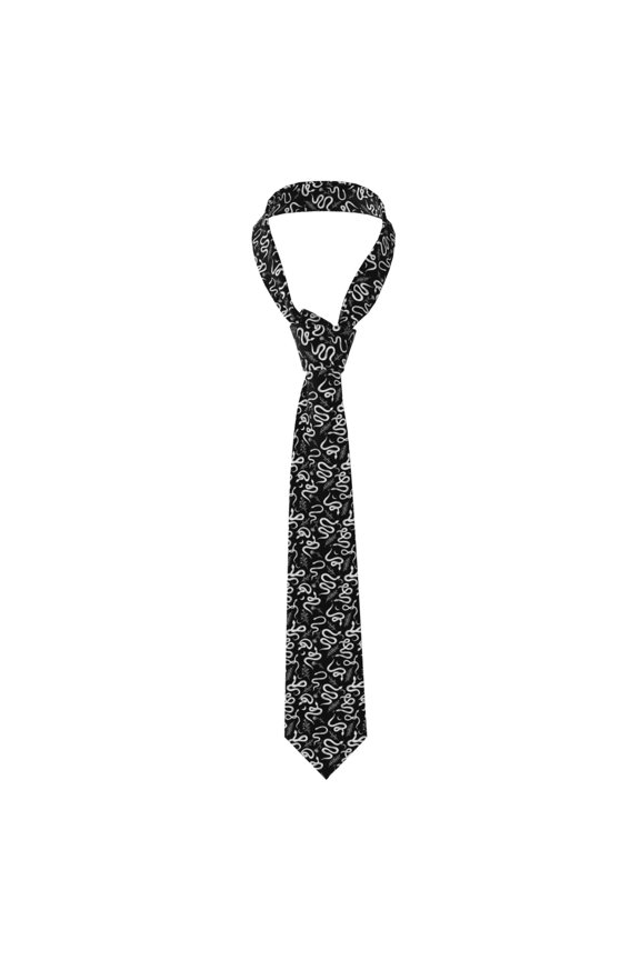Hand Drawn Snake Print Men's Necktie,Business Necktie,Mens Ties for Business Wedding Graduation
