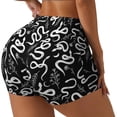 thumbnail image 1 of Fuzoiu Hand Drawn Snake Print Women's Workout Shorts,Workout Biker Shorts Women,Exercise Fitness Shorts,Scrunch Short, Athletic Shorts for Gym Yoga Running Sport Active-X-Large, 1 of 8