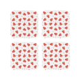 thumbnail image 1 of Fuzoiu Hand Drawn Strawberry Print Leather Coasters Set,Drink Coasters Set of 4,for Tabletop Protection, Durable PVC Coasters,Home Décor and Housewarming Gift-Square, 1 of 6