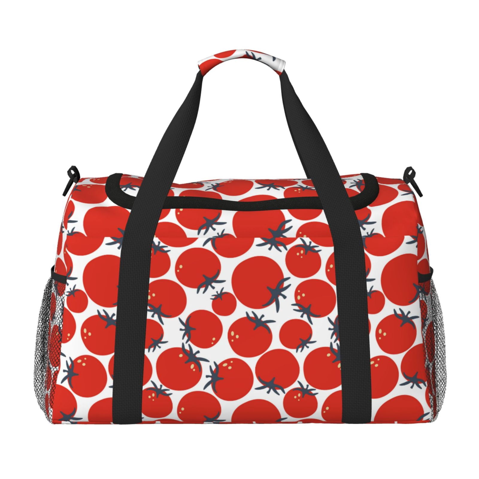 Fuzoiu Hand Drawn Tomatoes Print Travel Duffle Bag,Carry On Tote Bags,Duffel Bag,Sport Gym Bag, Hospital Bag for Labor and Delivery, Overnight Bag,Luggage Bag