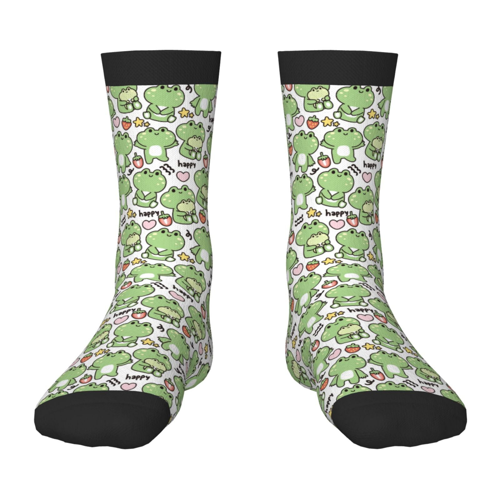 Fuzoiu Happy Frogs Print Kids Socks For Boys Girls,Grip Crew Socks with ...
