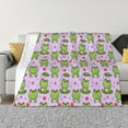 thumbnail image 1 of Fuzoiu Happy Frogs1 Print Flannel Blanket,Throw Blanket,Flannel Home Decor,Fleece Bed Blankets,Cozy Soft Blanket for Bed, Sofa, Camping, and Travel-50"x40", 1 of 6