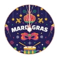 thumbnail image 1 of Fuzoiu Happy Mardi Gras Print Christmas Tree Skirt,Xmas Christmas Decorations,Xmas Tree Mat for Farmhouse Holiday New Years Home Party Decor Tree Rugs-30", 1 of 6