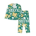thumbnail image 1 of Fuzoiu Happy Mother's Day1 Print Women's Long-Sleeved Pajama,Lounge Button Down Nightwear,Womens Notch Collar Pajama Set-XX-Large, 1 of 7