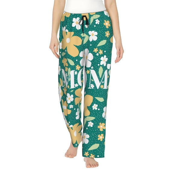 Fuzoiu Happy Mother's Day1 Print Women's Pajama Pants,Lounge Pants with Drawstring and Pockets, Casual Pjs Sleep Bottoms, Women's Sleep Pants-Large