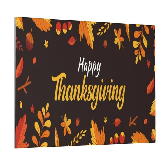 Fuzoiu Happy Thanksgiving 1 Print Canvas Wall Art for Bathrooms,Wall Decor for Bedroom,Framed Artwork for Wall,Modern Wall Decorations Prints Picture for Kitchen Home