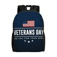 thumbnail image 1 of Fuzoiu Happy Veterans Day Print Laptop Backpack,Work Business Backpacks, Large Capacity Nurse Bag College Bookbag for School, Waterproof Casual Daypack for Travel, 1 of 8