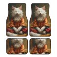 thumbnail image 1 of Fuzoiu Haystack Meditating Cat Print Carpet Floor Mats for Car,Car Foot Mat Set,Universal Fit 4 Piece Mat Pad Set,Fits Most Cars Trucks Vans Sedans SUV Auto Carpet Mat Se, 1 of 7