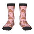 thumbnail image 1 of Fuzoiu Heart Capybara Print Kids Socks For Boys Girls,Grip Crew Socks with Non Slip,Lightweight Stretch Crew Socks,Toddlers Crew Boot Socks, 1 of 5