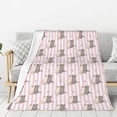 thumbnail image 1 of Fuzoiu Heart Cat Print Flannel Throw Blanket,Light Weight Warm Decorative,Throw Blanket Cover for Sofa, Couch, Bedroom,Travel-60"x50", 1 of 6
