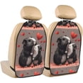 thumbnail image 1 of Fuzoiu Heart Guinea Pig Couple Print 2 Pack Kick Mat Back Seat Protector With 3 Storage Pockets, Universal Car Seat Back Organizer For Kids Pets, Waterproof Backseat Protector For Most Car, 1 of 8