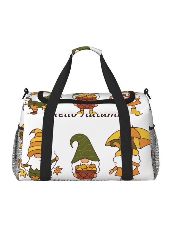 Hello Autumn Print Travel Duffle Bag,Carry On Tote Bags,Duffel Bag,Sport Gym Bag, Hospital Bag for Labor and Delivery, Overnight Bag,Luggage Bag