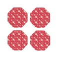 thumbnail image 1 of Fuzoiu Hello Summer Flamingo Print Leather Coasters Set,Drink Coasters Set of 4,for Tabletop Protection, Durable PVC Coasters,Home Décor and Housewarming Gift-Octagon, 1 of 6