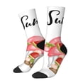 thumbnail image 1 of Fuzoiu Hello Summer Gnome Print Athletic Crew Socks for Men & Women,Casual Crew Socks,Above Ankle Crew Socks for Business, Casual, 1 of 6