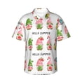 thumbnail image 1 of Fuzoiu Hello Summer Gnome Print Hawaiian Shirt for Men, Summer Beach Casual Short Sleeve Button Down Shirts, Men’s Beach Summer Shirts with Pocket,X-Large, 1 of 7