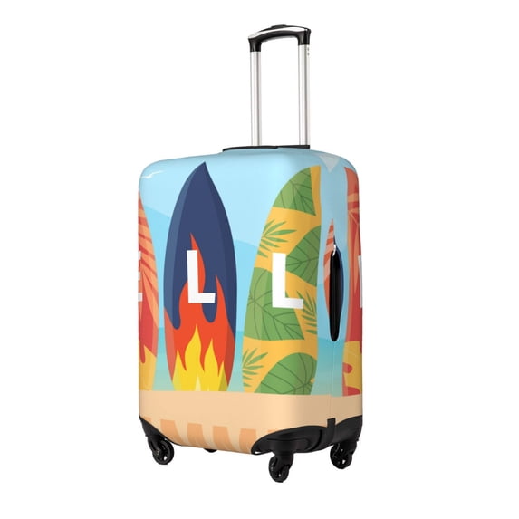 Fuzoiu Hello Summer3 Print Suitcase Cover,Washable Luggage Covers for Suitcase,Elastic Luggage Protector Cover,Scratch Resistant Travel Suitcase Covers-Medium
