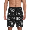 thumbnail image 1 of Fuzoiu Ho-Ho-Ho 2 Print Pajama Shorts for Men, Men's Pajama Bottoms,Mens Lounge Sleepwear,Pajama Pants with Pocket-Medium, 1 of 1
