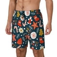 thumbnail image 1 of Fuzoiu Holiday Christmas Cookies Print Men's Swim Shorts,Quick-Dry Double-Layer Swim Trunks,Board Trunks,Beach Shorts Swimwear Bathing Suits-Medium, 1 of 6