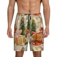thumbnail image 1 of Fuzoiu Holiday Christmas Stars Print Pajama Shorts for Men, Men's Pajama Bottoms,Mens Lounge Sleepwear,Pajama Pants with Pocket-4X-Large, 1 of 6
