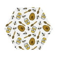 thumbnail image 1 of Fuzoiu Honey Print Leather Coasters Set,Drink Coasters Set of 6,for Tabletop Protection, Durable PVC Coasters,Home Décor and Housewarming Gift,Hexagon, 1 of 7