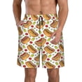 thumbnail image 1 of Fuzoiu Hot Dog 7 Print Men's Beach Shorts,Men's Swim Trunks,Quick Dry Board Shorts with Pockets,Men's Bathing Suits for Surfing, Running, and Casual Wear-Medium, 1 of 6