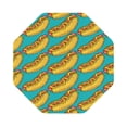 thumbnail image 1 of Fuzoiu Hot Dogs 8 Print Leather Coasters Set,Drink Coasters Set of 6,for Tabletop Protection, Durable PVC Coasters,Home Décor and Housewarming Gift,Octagon, 1 of 7