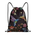 thumbnail image 1 of Fuzoiu Humming Bird Print Drawstring Backpack for Gym, Travel, Yoga,Sports Sackpack String Bag for Women Men-Medium, 1 of 6