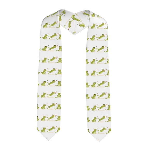 Fuzoiu Hunting Frog Print Graduation Sash,Graduation Stole,Unisex Adult Graduation Stole Shawl 91" Long,for Academic Commencements Shawl-Sharp Corner
