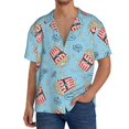 thumbnail image 1 of Fuzoiu I Am A Fan Popcorn Print Men's Casual Short,Men's Short Sleeve Shirt,Mens Casual Button Down Shirts,Cuban Collar Summer Shirt for Beach, Vacation, and Outdoor Activities-4X-Large, 1 of 5