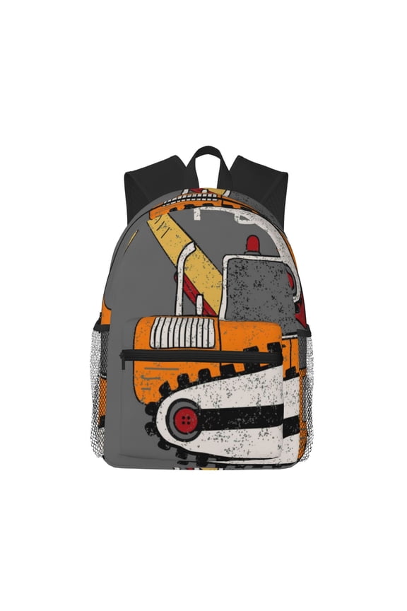 I Like Big Digger Print School Backpack for Teens,Large Bookbag,Lightweight Laptop Bag for Travel, Work, School & Outdoor Adventures