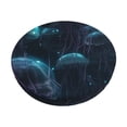 thumbnail image 1 of Fuzoiu Ice blue light spot jellyfish Print Bar Stool Cushions, Super Breathable Round Bar Stool Covers,Seat Cushion Round- One Cushion Only-12 inch, 1 of 7