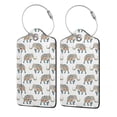 thumbnail image 1 of Fuzoiu Indian Elephant Print Premium Leather Luggage Tag,Travel Accessory,Luggage Tag for Suitcase Baggage Handbag Travel Bag,Name Card & Privacy Cover-1, 1 of 5