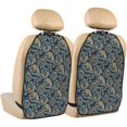 thumbnail image 1 of Fuzoiu Indian Paisley 2 Print 2 Pack Kick Mat Back Seat Protector With 3 Storage Pockets, Universal Car Seat Back Organizer For Kids Pets, Waterproof Backseat Protector For Most Car, 1 of 8
