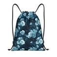 thumbnail image 1 of Fuzoiu Ink Rose Print Drawstring Backpack for Gym, Travel, Yoga,Sports Sackpack String Bag for Women Men-Medium, 1 of 6