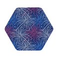 thumbnail image 1 of Fuzoiu Ireworks In The Night Sky Print Leather Coasters Set,Drink Coasters Set of 6,for Tabletop Protection, Durable PVC Coasters,Home Décor and Housewarming Gift,Hexagon, 1 of 7