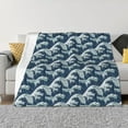 thumbnail image 1 of Fuzoiu A Japanese Great Wave Print Flannel Blanket,Throw Blanket,Flannel Home Decor,Fleece Bed Blankets,Cozy Soft Blanket for Bed, Sofa, Camping, and Travel-40"x30", 1 of 6