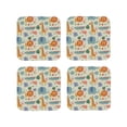 thumbnail image 1 of Fuzoiu Jungle Animals Print Leather Coasters Set,Drink Coasters Set of 4,for Tabletop Protection, Durable PVC Coasters,Home Décor and Housewarming Gift-Square, 1 of 6