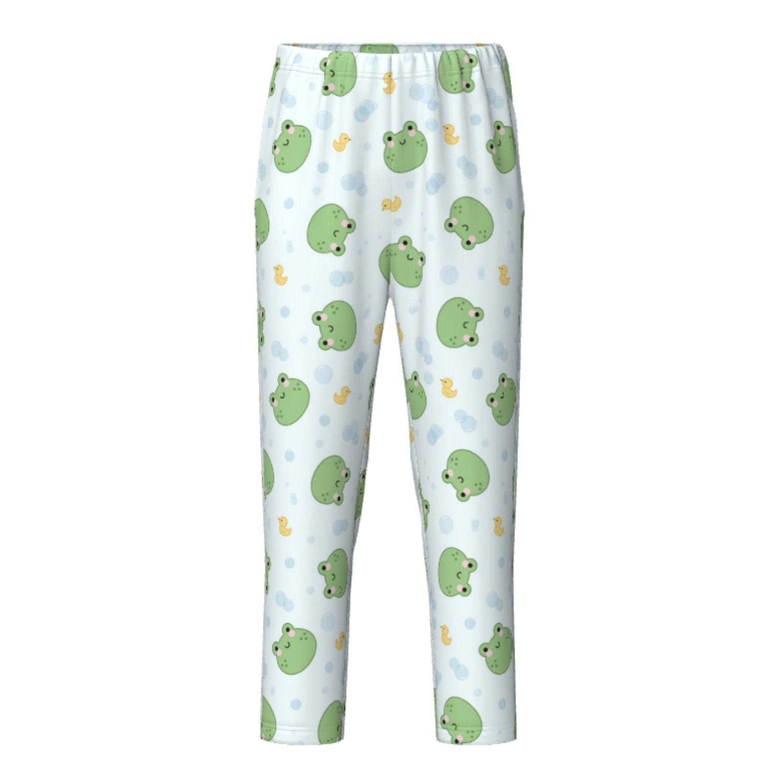 Fuzoiu Kawaii Frogs Print Teenagers' Pajama Pants,Lounge Pants with ...