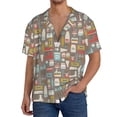 thumbnail image 1 of Fuzoiu Kitchen Food Print Men's Casual Short,Men's Short Sleeve Shirt,Mens Casual Button Down Shirts,Cuban Collar Summer Shirt for Beach, Vacation, and Outdoor Activities-4X-Large, 1 of 5