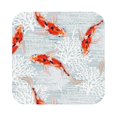 thumbnail image 1 of Fuzoiu Koi Fish Corals,Spring Summer Print Leather Coasters Set,Drink Coasters Set of 6,for Tabletop Protection, Durable PVC Coasters,Home Décor and Housewarming Gift,Square, 1 of 7