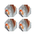 thumbnail image 1 of Fuzoiu Koi Fish Water Print Leather Coasters Set,Drink Coasters Set of 4,for Tabletop Protection, Durable PVC Coasters,Home Décor and Housewarming Gift-Octagon, 1 of 6