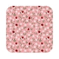 thumbnail image 1 of Fuzoiu Ladybug And Flowers Print Leather Coasters Set,Drink Coasters Set of 6,for Tabletop Protection, Durable PVC Coasters,Home Décor and Housewarming Gift,Square, 1 of 7