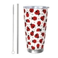 thumbnail image 1 of Fuzoiu Ladybug And Heart Print 20oz Tumbler, Stainless Steel Vacuum Insulated Car Cup, Insulated Coffee Mug,Travel Mug with Lid,Thermal Cup for Outdoor-Straw Two-piece Set, 1 of 8