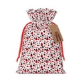 thumbnail image 1 of Fuzoiu Ladybugs 2 Print Christmas Gift Bag,Burlap Gift Bag with Drawstring Closure & Hang Tag,Perfect for Holidays, Birthdays, and Special Occasions-Small, 1 of 7