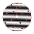 thumbnail image 1 of Fuzoiu Ladybugs on Black and White Striped Print Christmas Tree Skirt,Xmas Christmas Decorations,Xmas Tree Mat for Farmhouse Holiday New Years Home Party Decor Tree Rugs-48", 1 of 6