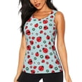 thumbnail image 1 of Fuzoiu Ladybugs And Flowers 1 Print Women's Workout Tank Top,Athletic Racerback Sports Tank,Tops Sleeveless Running Loose Fit Yoga Tops,Active Shirts for Yoga, Running, and Gym-X-Large, 1 of 7